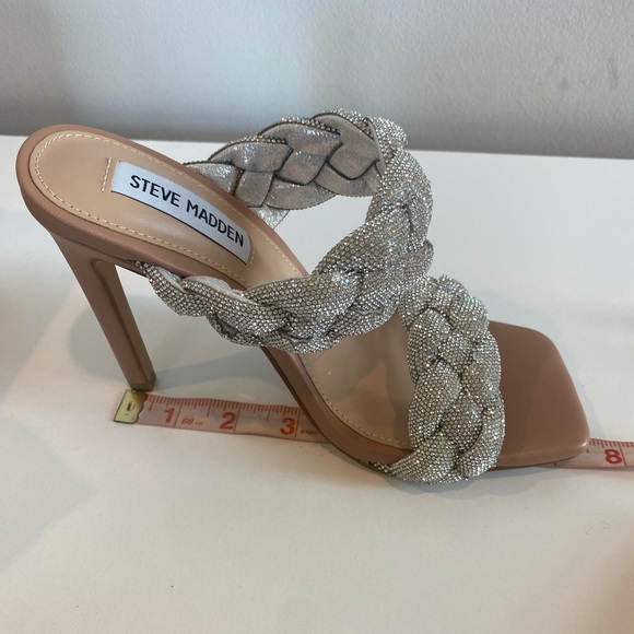 Steve Madden Braided Rhinestone heels size 6 - Picture 12 of 12